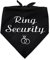Lustiges schwarzes Baumwoll-Haustier-Halstuch, Ring, Sicherheit, Haustier, Hund, Verlobung, Hochzeit, Ankündigung, Foto für Hundeliebhaber, Brautparty, Geschenk