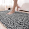 DEXI Badezimmerteppich 60 x 110 cm,Chenille Badematte rutschfest,weicher Badvorleger Maschinenwaschbar,Super absorbierend Badteppich für Badewanne,Dusche und Badezimmer, Grau