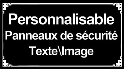 SXLONG Panneaux de Sécurité-Personnalisable Signalétique Intérieure/Extérieure-Panneau Signalétique-Vidéo Surveillance Panneau Plaque Alarme - pour Garage, Hôtel, école, Jardin, Adresse Résidentielle