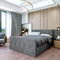 Boxspringbett Doppelbett Clermont - Bett mit Bonellmatratze, mit Bettkasten für Bettwäsche und Topper. Gepolstertes Kopfteil und Fussteil mit Einer eleganten Steppung verziert (Cloud 91, 140x200)