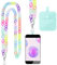 Vspek Cordons de téléphone pour Tour de Cou Sangle Universelle pour téléphone Portable Sangles en Acrylique Coloré, Compatible avec Tous Les Smartphones, avec 2 inserts de remplacement