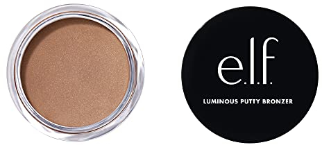 e.l.f. Luminous Putty Bronzer, Leichter Putty-to-Powder Bronzer Für Ein Strahlendes, Leuchtendes Finish, Hochpigmentiert, Vegan & Tierversuchsfrei, Summer Fridays, 10 g