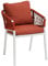 Hespéride - Lot de 2 Fauteuils de Jardin Oriengo Brique et Blanc - Aluminium Mailles Tressées Anti-Décoloration - Mobilier Extérieur Terrasse Balcon