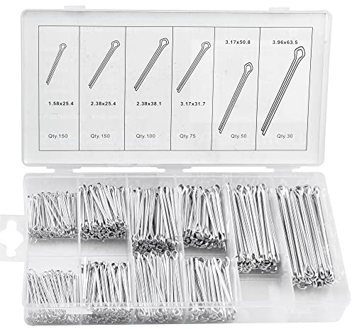 555Pcs Cotter Pin Assortment Set Assorted Clip Key Fastening Pin Set -Trailer pin for automobile axle