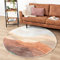 FRAAI | Home & Living Moderner Teppich Rund - Field Terra Rot - Kurzflor - Gewellt - Boho, Modern, Wohnzimmer, Esszimmer, Schlafzimmer - Carpet