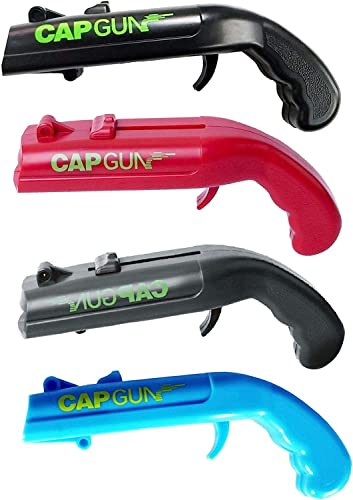 Capgun Apribottiglie Pistola - Apribottiglie per birra | Divertente pistola per tappo di bottiglia | Apribottiglie creativo per casa, bar, feste, bere e giocare - Spara (4 pezzi)