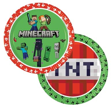 Minecraft Party - Juego de 8 platos