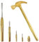 Metallhammer und Schraubendreher, 6-in-1, kleiner Hammer, Multitool, Camping-Hammer-Set mit Schlitz/Flachkopf, Kreuzschlitzschraubendreher, Hämmer, Multitool-Hammer, bestes Geschenk für Schatz (Gold)