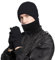 Ensemble Gants Bonnet Écharpe Hiver Femme Homme 3 en 1,Bonnet Homme Hiver Chaud,Gants Hiver Homme Tactile,Cache Cou Hiver Unisexe pour Les Activités Sportives de Plein Air (Noir)