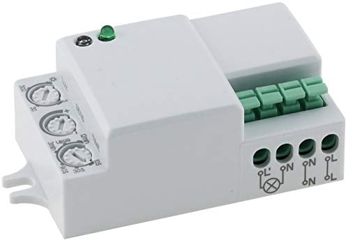 ChiliTec Bewegungsmelder Micro 12V bis 24V 360° HF Hochfrequenz LED geeignet für Wand- und Deckenleuchten