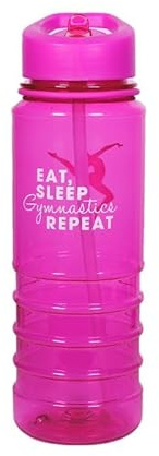 The Zone Sports Water Bottle Gymnastics Print 750ml (Transparent colours)