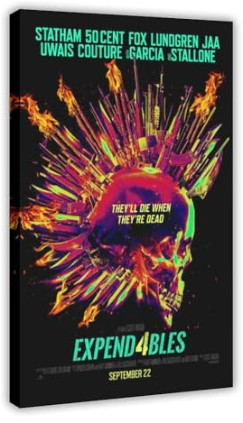 DESHVA Expendables 4 – Filmposter auf Leinwand, Poster, Wandkunst, Dekor, Bild, Gemälde für Wohnzimmer, Schlafzimmer, Dekoration, Rahmen-Stil, 40 x 60 cm