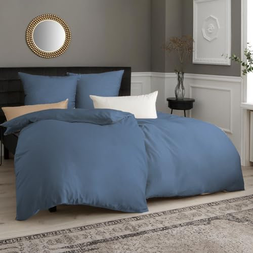 Soifox bettwäsche Hellblau 135x200 6teilig - 2 Bettbezüge 135x200 + 2 Kissenbezüge 80x80 + 2 Kissenbezüge 40x80 Weich und bügelfrei Mikrofaser mit Reißverschluss (6 TLG. 135 x 200 cm, Olivergrün)