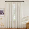 KGORGE Leinen Gardinen mit Kräuselband 2er Set Wohnzimmer Leinenoptik Vorhänge Halbtransparent 220cm x 140cm(HxB) Boho Linen Curtains for Living Room, Naturfarbe