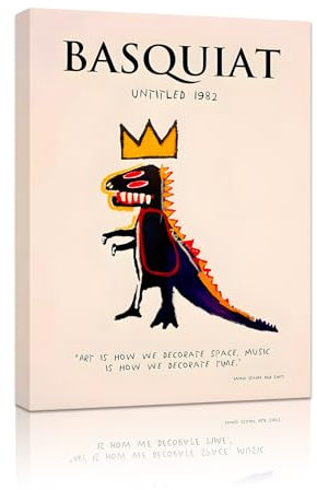Basquiat Poster, Leinwanddrucke Jean Michel Basquiat 1982 Kunst, Basquiat Art Wanddekoration, Basquiat Kunst, Basquiat Wandkunst, Basquiat Dekoration, gerahmt Jean-Michel Basquiat Wandkunst fertig zum