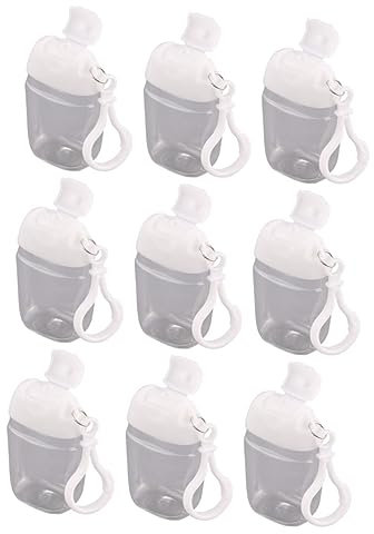 MUSISALY 9piezas Botella De Mano Botella De Viaje Con Llavero Vacía Para Uso Doméstico y Viajes