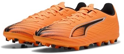 PUMA Unisex Ultra 6 Play Multi-Ground Football Boots, Heat Fire-PUMA Black-Glowing Red, 8.5 UK
