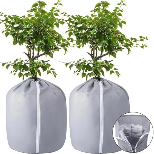 Shyllin Cubiertas de protección contra heladas para macetas 45x50cm, Funda para Plantas, Bolsa protectora térmica para plantas en macetas anticongelante, Cubiertas de Protección contra Heladas Plantas