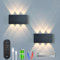 2pcs Akku Wandlampe, mit Fernbedienung Touch Control Schalter LED Magnetisch Akku Wandleuchte 5200mAh Kabellose Wandlampe 3 Modi Helligkeitsstufen, ideal für Loft Flur Schlafzimmer (Schwarz)