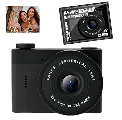 AINxtolm Mini Digital Video Camera, 1080P Camcorder with LCD Screen, 20MP, Touch Screen, Built-in Battery, Video Recorder, Keychain Camera, Retro Design