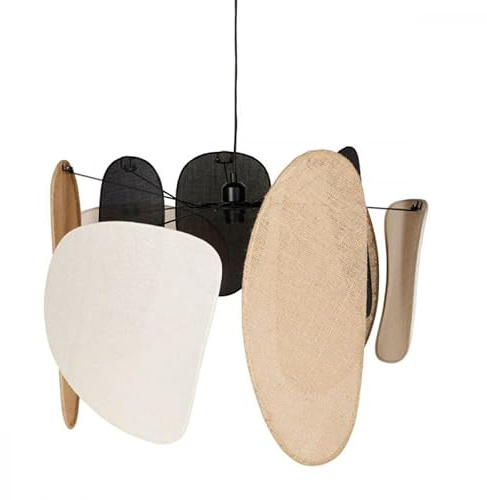 Ostaria Suspension lin et jute Almeria beige, noir et marron
