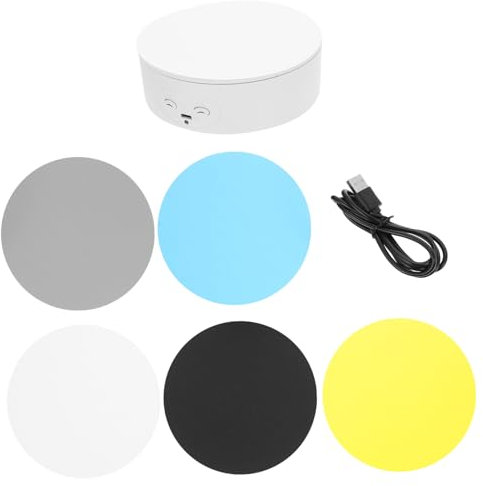 MAGICLULU 1Satz Silent Display Turntable Mit Farbigen Hintergrundplatten Multifunktionaler Ausstellungsständer Für Fotos Videos Und Sammlerstücke