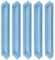F Fityle 5 Pièces Soucoupe Plateau 48x19cmx2,5cm, Plateaux Rectangulaires de Pot de Fleurs, Soucoupe Plateaux Plante pour Jardinage Planteurs, Bleu