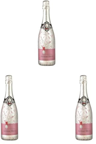 Arthur Metz - Cremant d'Alsace Rosé Brut, Pinot Noir, Méthode Traditionnelle (1 x 0.75 l) (Packung mit 3)