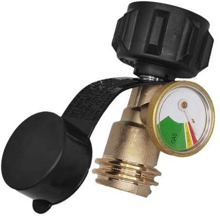 Sucritude Indicateur de Niveau de Gaz Propane | Jauge de Bouteille de Propane - Manomètre, Détecteur de Fuites pour Bouteilles de 2,3 à 18,1 kg pour Chauffage de Terrasse, Réchaud d'Extérieur,