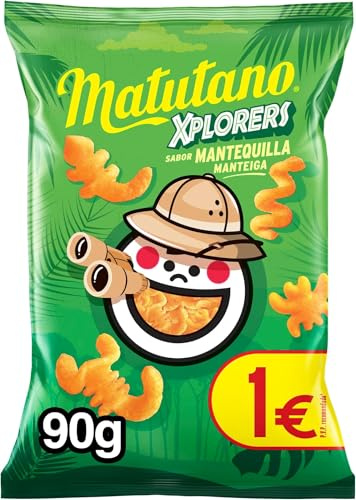 Matutano Xplorers, Snack con sabor mantequilla, 90 gramos (Paquete de 6)