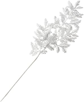 BOLTZE Dekozweig Blatt Silber 80cm (1 Stück)