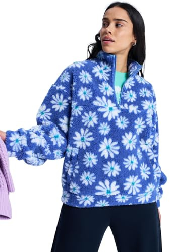 Roxy Jive Talking Bonded - Fleece mit Reißverschlusskragen - Frauen - S - Blau.