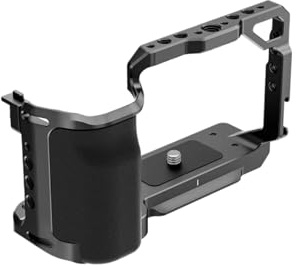 Compatible for Sony ZV E10 Camera Cage Silicone Grip Arca Type QR Base Metal Video Rig for RS Gimbals