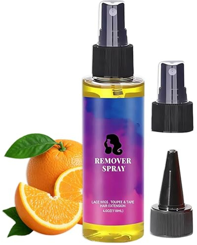 Tape Remover for Hair Extensions 118ml, Easy-to-Use Lace Glue Remover for Tape-in Extensions, Lace Front Wigs, Poly Hairpieces, Toupees, and Cosmetic Hair Systems Bonding Removal