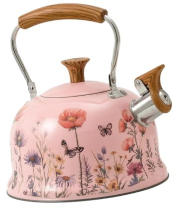 SiaBiced Bollitore con Fischietto Potente, Teiera, Bollitore per Barbecue, Piano Cottura Elettrico, Fornello