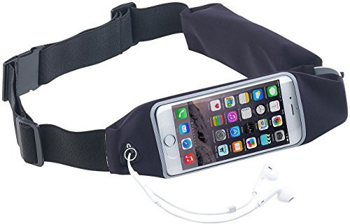 PEARL Sports Laufgürtel: Workout- & Lauf-Gürtel für Smartphones & iPhones bis 4,7, schweißfest (Handy Bauchtasche, Smartphone Bauchtasche, Schnee)
