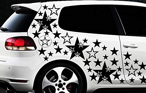 HR-WERBEDESIGN 106x Sterne Star Auto Aufkleber Set Sticker Tuning Shirt Stylin WandtattooTribel