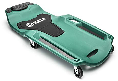 SATA Rollbrett, 1 m ST95441 (Werkstattrollbrett), Mit magnetischen Ablagen, Ergonomisch geformt, Verbundmaterial bietet dauerhafte Haltbarkeit