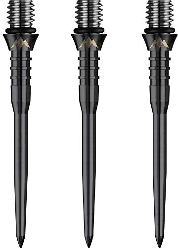 34 mm Dart-Umwandlungspunkte, Mission Titan Pro Titanium wandelt weiche Spitze in Stahl um (schwarz gerillt)