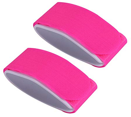 VGEBY 2 Stück Skibänder, Ski Klettband Verstellbare Snowboard Klettverschluss Band Ski Wraps Snowboardzubehör Skiband(Rosenrot) Maximale Übung/X-Spiele Ski