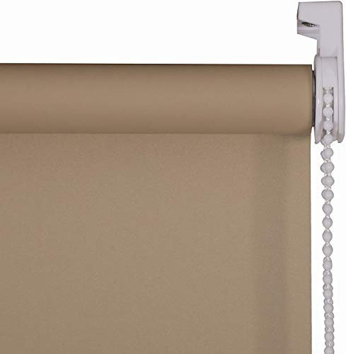 My Home Store Blackout Roller Blinds Trimmable Easy Fit UV-Resistant Thermal Blind (Cappuccino, 90 x 210 cm)
