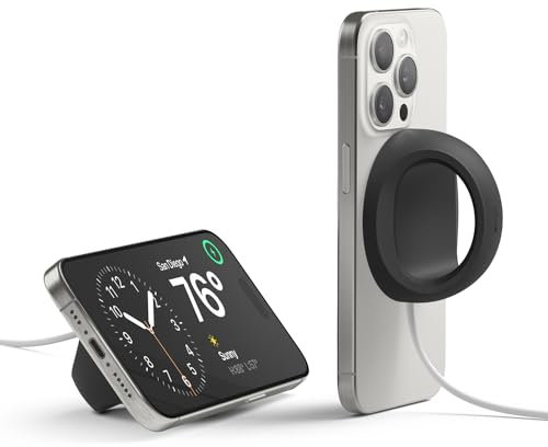 elago Griff Ständer Kompatibel mit MagSafe Ladegerät, Silikon Griff Ständer Kompatibel mit iPhone 17, 16, 15, 14, 13, 12 Serie [Ladekabel Nicht im Lieferumfang enthalten] (Schwarz)