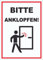 HB-Druck Schild Bitte anklopfen hochkant A4 (210x297mm)