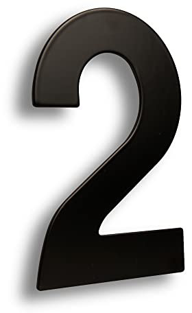 HASWARE 304 Stainless Steel Modern House Number 12 Inch/30cm Stylish Door Alphabet Plaque for Street Home Decor (2, 12 Inch Black)
