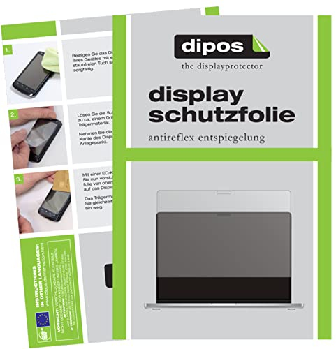dipos I 2X Schutzfolie matt kompatibel mit Apple MacBook Pro 14 Zoll (2021) Folie Displayschutzfolie