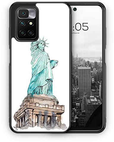 MUNIQASE Freiheitsstatue New York - Silikon Hülle für Xiaomi 12 5G 12X - Motiv Design USA Schön - Cover Handyhülle Schutzhülle Case Schale