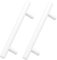 2 Pack Cabinet Pulls Aluminum Alloy T Bar Cupboard Knobs Door Handles Kitchen Door Levers Bright White for Bathroom,Closet,Wardrobe,Furniture Hardware (Hole Distance 96mm)