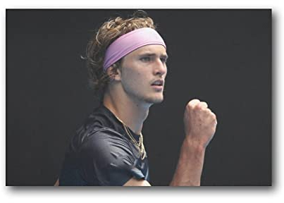 Alexander Zverev Poster eines professionellen Tennisspielers (2) Wandkunst-Poster, Scroll-Leinwandbild, Bild, Wohnzimmer-Dekoration, Zuhause, 30 x 45 cm