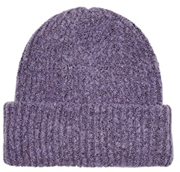 VERO MODA Damen VMLUNA Rib Beanie GA NOOS Mütze, Sand Verbena/Detail:Melange, One Size