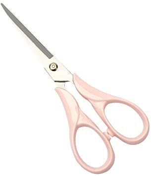 NatSumeBasics Büroschere, 16,5 cm, Rosa, Bastelschere, runder Körper, Allzweckschere, professionelle Schneiderei, Stoffschere (Rosa)